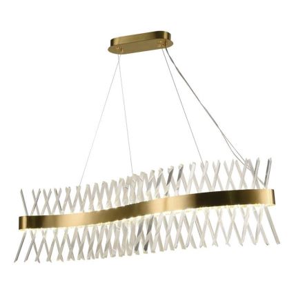 LED Prigušivi kristalni luster na sajli LED/95W/230V 3000-6500K + Daljinski upravljač