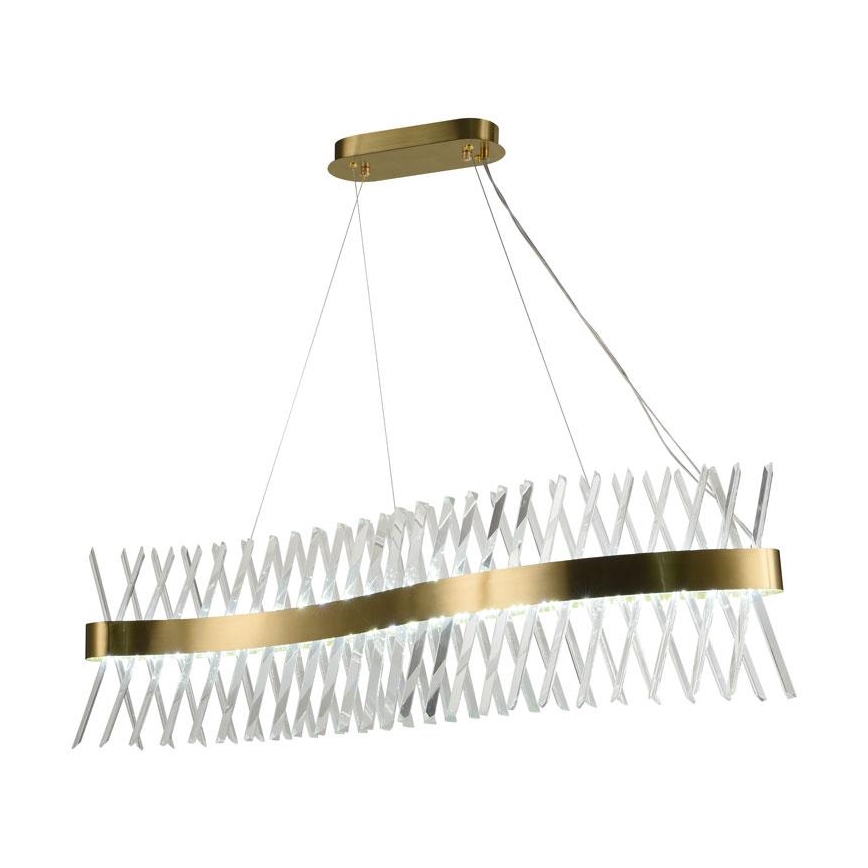 LED Prigušivi kristalni luster na sajli LED/95W/230V 3000-6500K + Daljinski upravljač