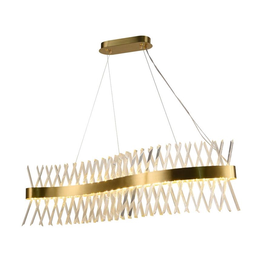 LED Prigušivi kristalni luster na sajli LED/95W/230V 3000-6500K + Daljinski upravljač