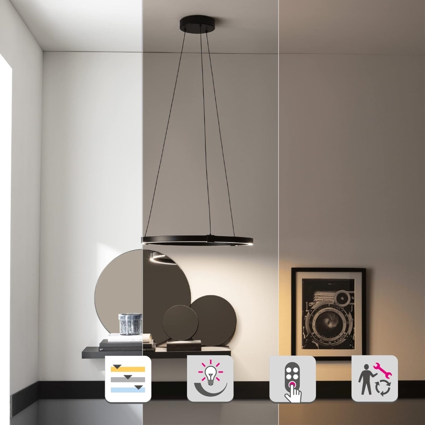 LED Prigušivi luster na sajli CASSINI LED/33W/230V 2700-6500K + Daljinski upravljač