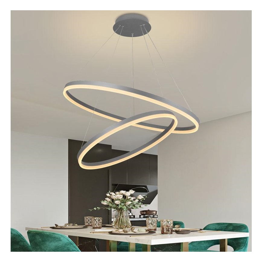 LED Prigušivi luster na sajli LED/100W/230V 3000-6500K pr. 80 cm + Daljinski upravljač