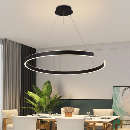 LED Prigušivi luster na sajli LED/100W/230V 3000-6500K pr. 80 cm + Daljinski upravljač