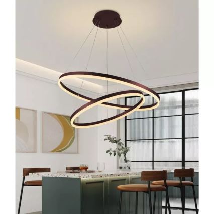 LED Prigušivi luster na sajli LED/100W/230V 3000-6500K + Daljinski upravljač