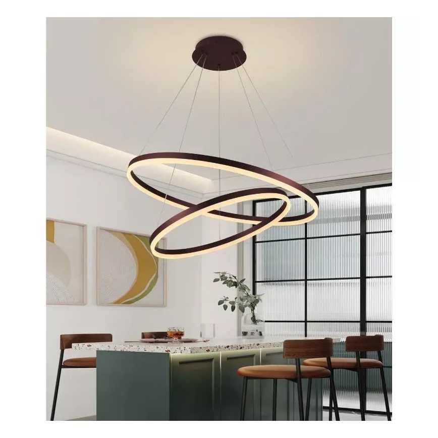 LED Prigušivi luster na sajli LED/100W/230V 3000-6500K + Daljinski upravljač