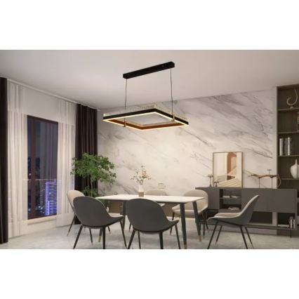 LED Prigušivi luster na sajli LED/100W/230V 3000-6500K + Daljinski upravljač