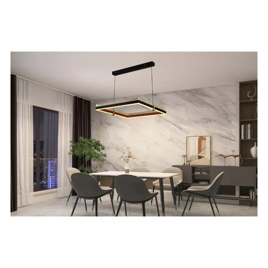 LED Prigušivi luster na sajli LED/100W/230V 3000-6500K + Daljinski upravljač