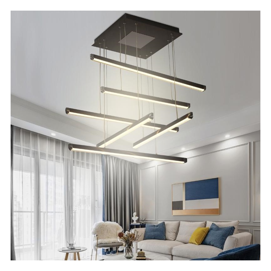 LED Prigušivi luster na sajli LED/100W/230V 3000-6500K + Daljinski upravljač