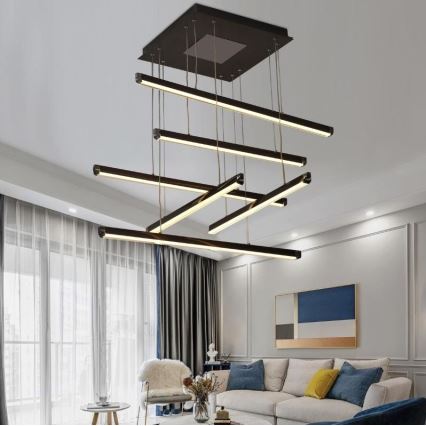 LED Prigušivi luster na sajli LED/100W/230V 3000-6500K + Daljinski upravljač