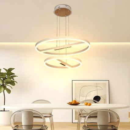 LED Prigušivi luster na sajli LED/100W/230V 3000-6500K + Daljinski upravljač