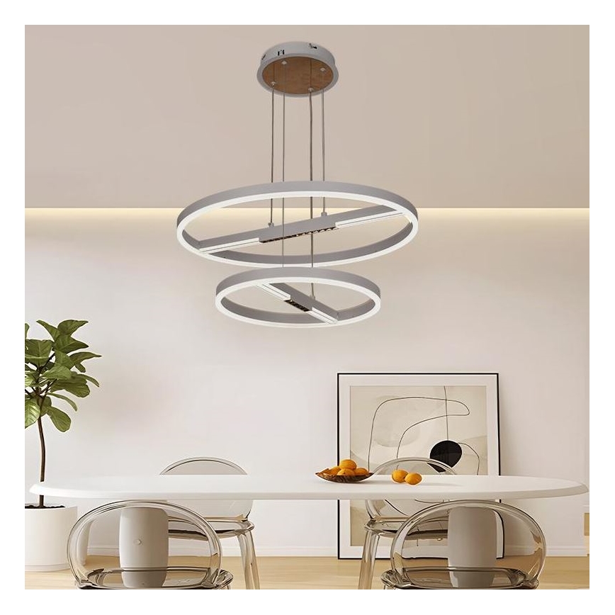 LED Prigušivi luster na sajli LED/100W/230V 3000-6500K + Daljinski upravljač