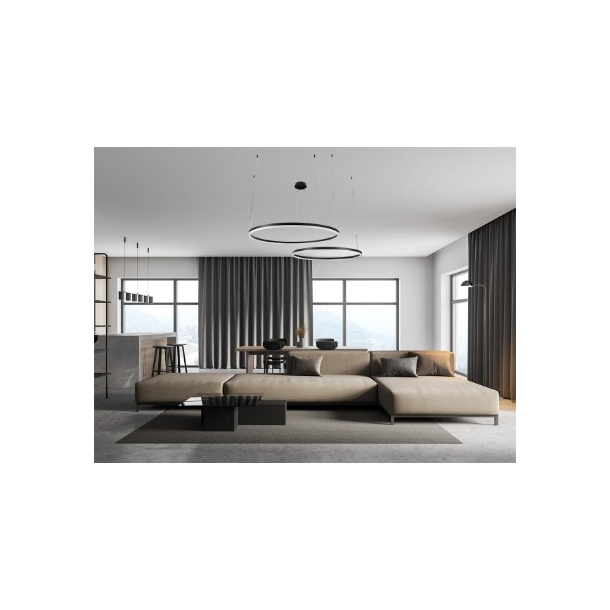 LED Prigušivi luster na sajli LED/100W/230V 3000-6500K pr. 80 cm + Daljinski upravljač