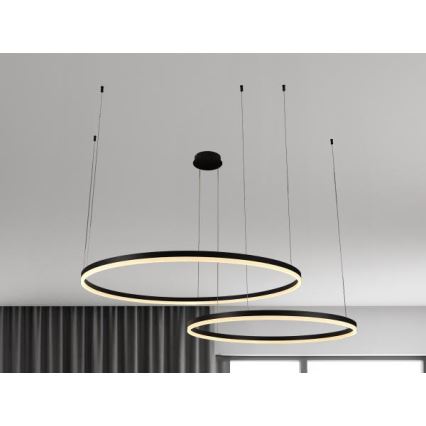 LED Prigušivi luster na sajli LED/100W/230V 3000-6500K pr. 80 cm + Daljinski upravljač