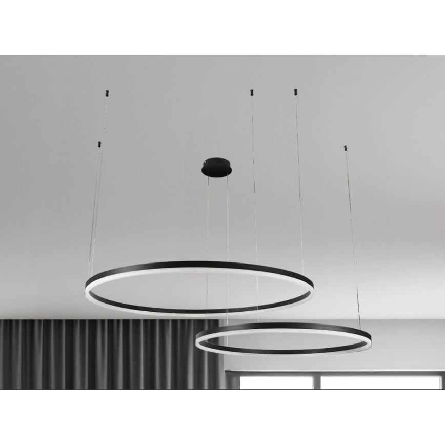 LED Prigušivi luster na sajli LED/100W/230V 3000-6500K pr. 80 cm + Daljinski upravljač