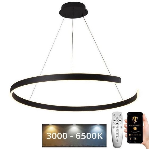 LED Prigušivi luster na sajli LED/100W/230V 3000-6500K pr. 80 cm + Daljinski upravljač