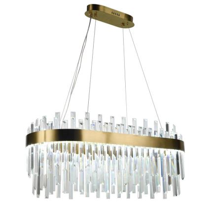 LED Prigušivi kristalni luster na sajli LED/100W/230V 3000-6500K zlatna + Daljinski upravljač