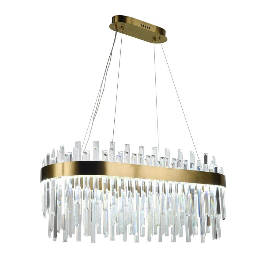 LED Prigušivi kristalni luster na sajli LED/100W/230V 3000-6500K zlatna + Daljinski upravljač