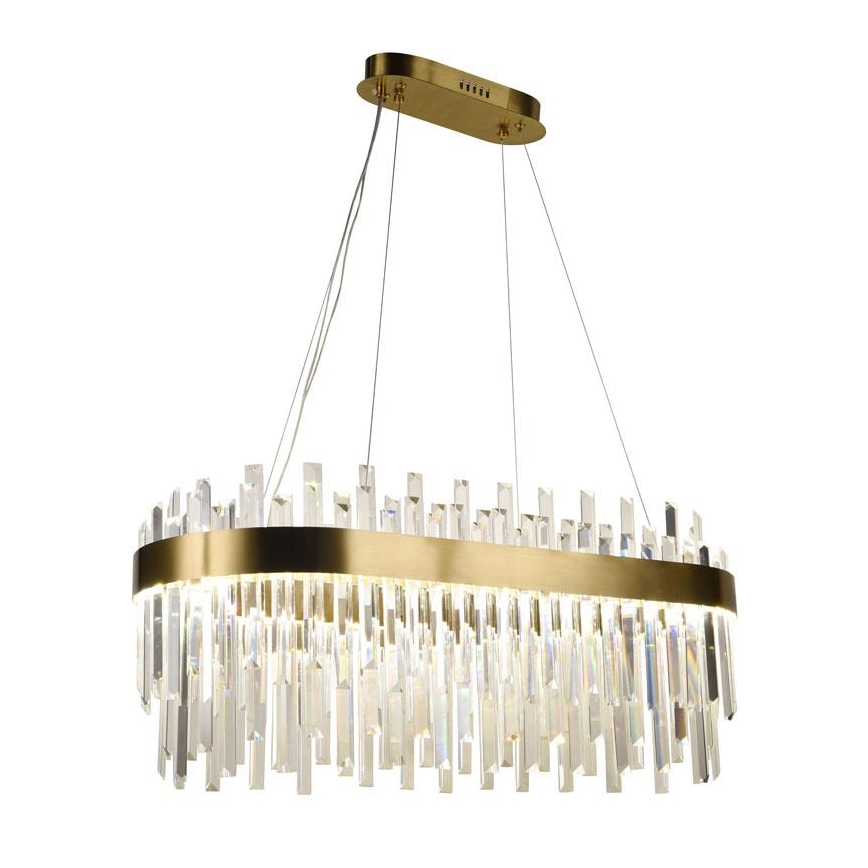 LED Prigušivi kristalni luster na sajli LED/100W/230V 3000-6500K zlatna + Daljinski upravljač
