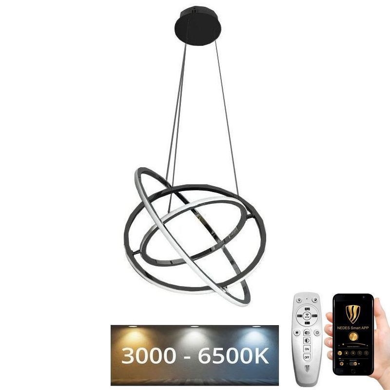 LED Prigušivi luster na sajli LED/105W/230V 3000-6500K + Daljinski upravljač