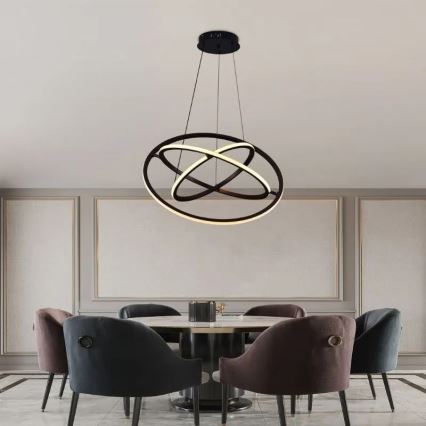 LED Prigušivi luster na sajli LED/105W/230V 3000-6500K + Daljinski upravljač