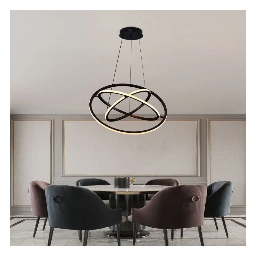 LED Prigušivi luster na sajli LED/105W/230V 3000-6500K + Daljinski upravljač