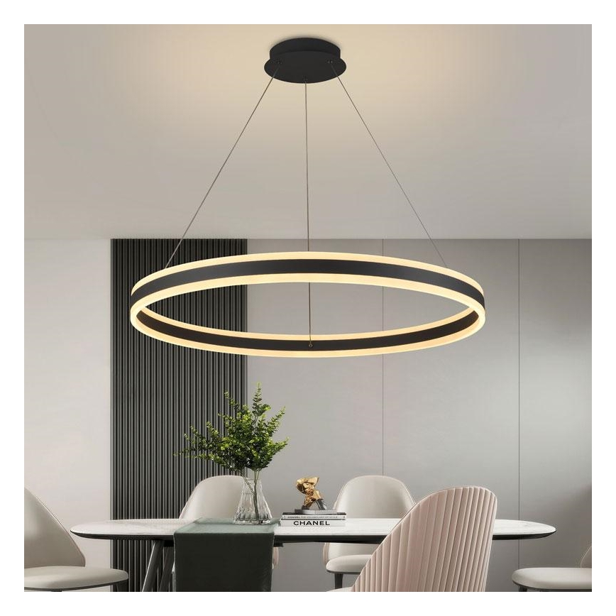 LED Prigušivi luster na sajli LED/110W/230V 3000-6500K pr. 80 cm + Daljinski upravljač