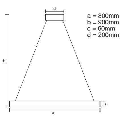 LED Prigušivi luster na sajli LED/110W/230V 3000-6500K pr. 80 cm + Daljinski upravljač