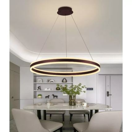 LED Prigušivi luster na sajli LED/110W/230V 3000-6500K pr. 80 cm + Daljinski upravljač