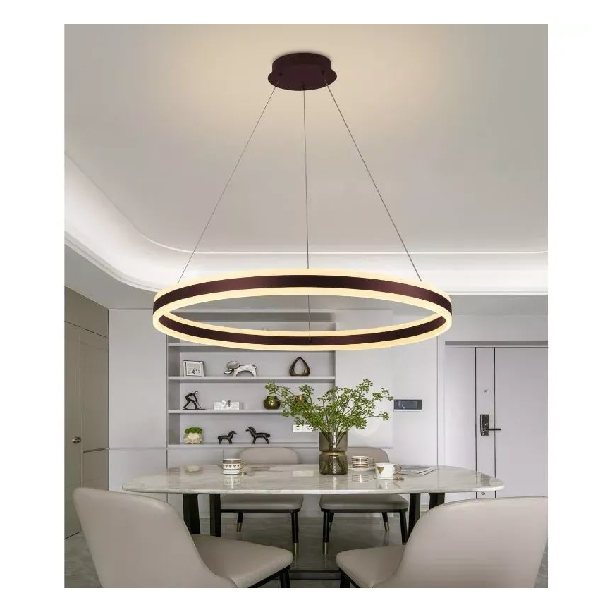 LED Prigušivi luster na sajli LED/110W/230V 3000-6500K pr. 80 cm + Daljinski upravljač