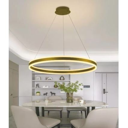 LED Prigušivi luster na sajli LED/110W/230V 3000-6500K + Daljinski upravljač