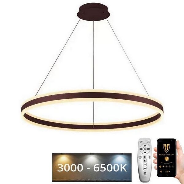 LED Prigušivi luster na sajli LED/110W/230V 3000-6500K pr. 80 cm + Daljinski upravljač