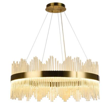 LED Prigušivi kristalni luster na sajli LED/110W/230V 3000-6500K zlatna + Daljinski upravljač