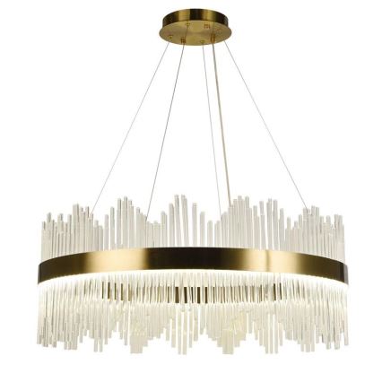 LED Prigušivi kristalni luster na sajli LED/110W/230V 3000-6500K zlatna + Daljinski upravljač