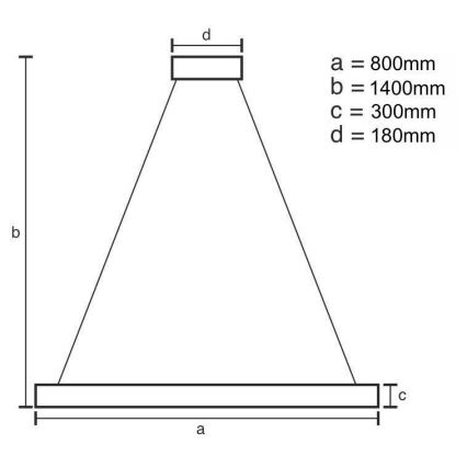 LED Prigušivi kristalni luster na sajli LED/110W/230V 3000-6500K zlatna + Daljinski upravljač