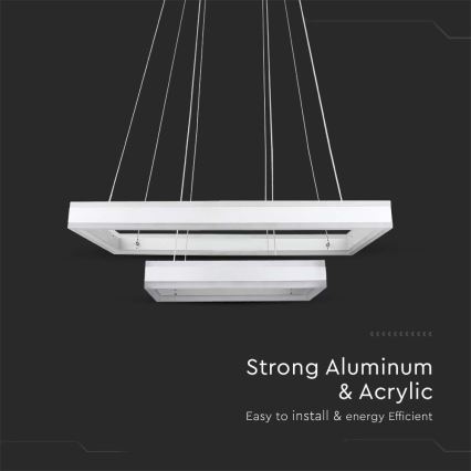 LED Prigušivi luster na sajli LED/113W/230V 3000K bela