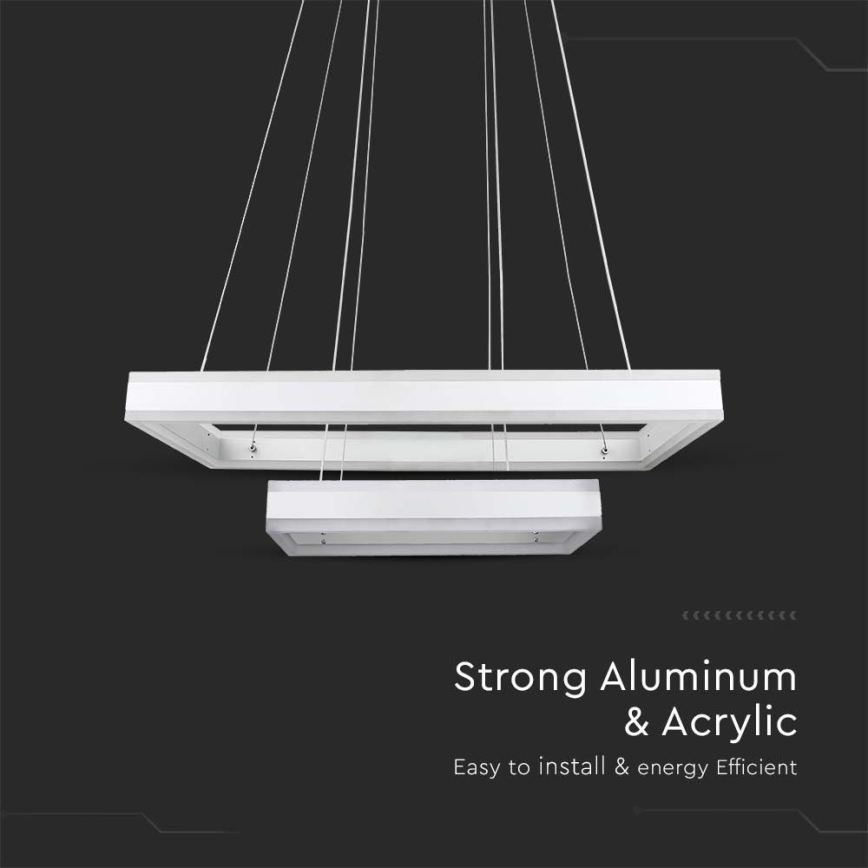 LED Prigušivi luster na sajli LED/113W/230V 3000K bela