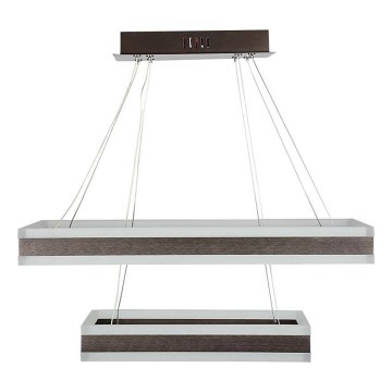 LED Prigušivi luster na sajli LED/113W/230V 3000K braon