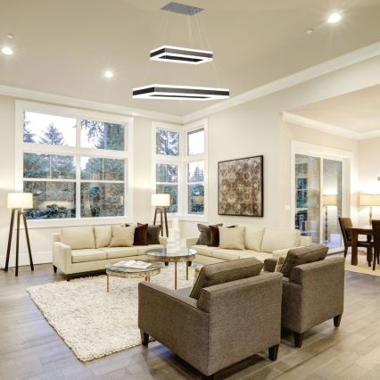 LED Prigušivi luster na sajli LED/113W/230V 3000K braon