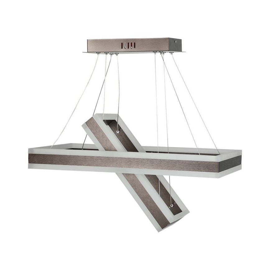 LED Prigušivi luster na sajli LED/113W/230V 3000K braon