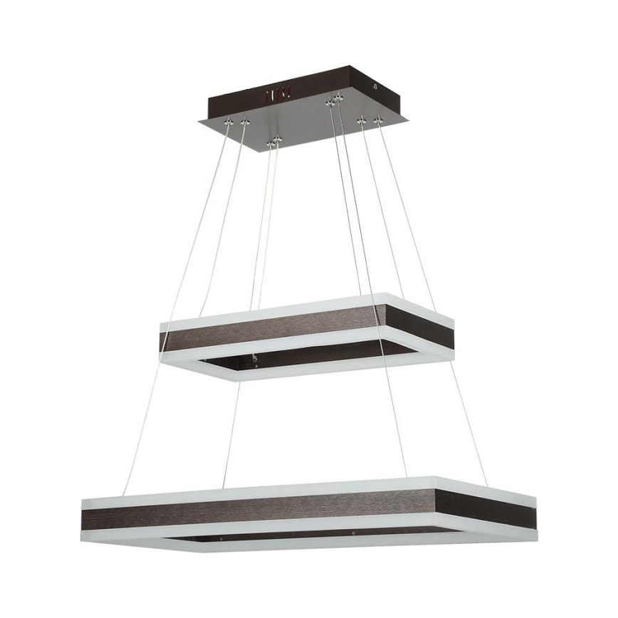 LED Prigušivi luster na sajli LED/113W/230V 3000K braon