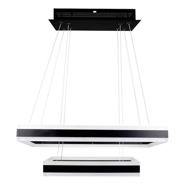 LED Prigušivi luster na sajli LED/113W/230V 3000K crno
