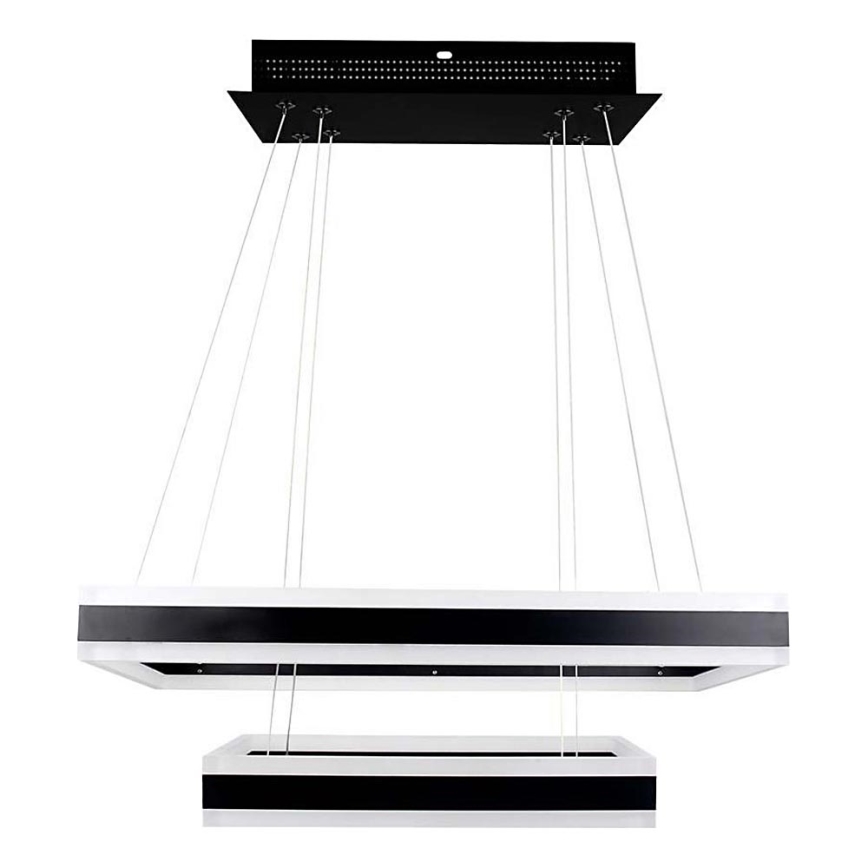 LED Prigušivi luster na sajli LED/113W/230V 3000K crno
