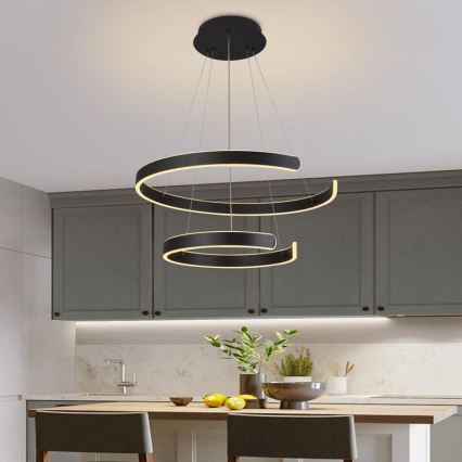 LED Prigušivi luster na sajli LED/120W/230V 3000-6500K pr. 60 cm + Daljinski upravljač