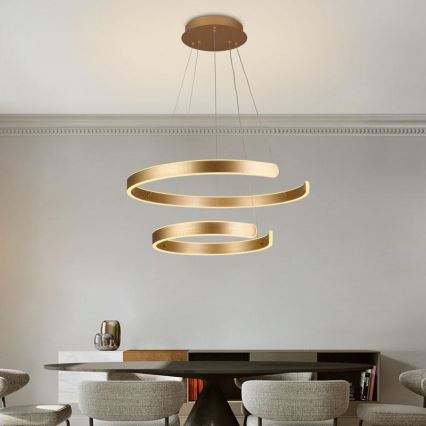 LED Prigušivi luster na sajli LED/120W/230V 3000-6500K pr. 60 cm + Daljinski upravljač