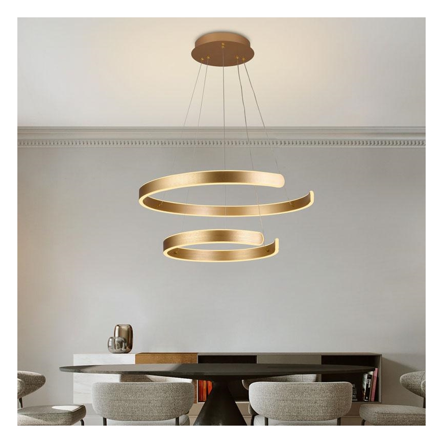 LED Prigušivi luster na sajli LED/120W/230V 3000-6500K pr. 60 cm + Daljinski upravljač
