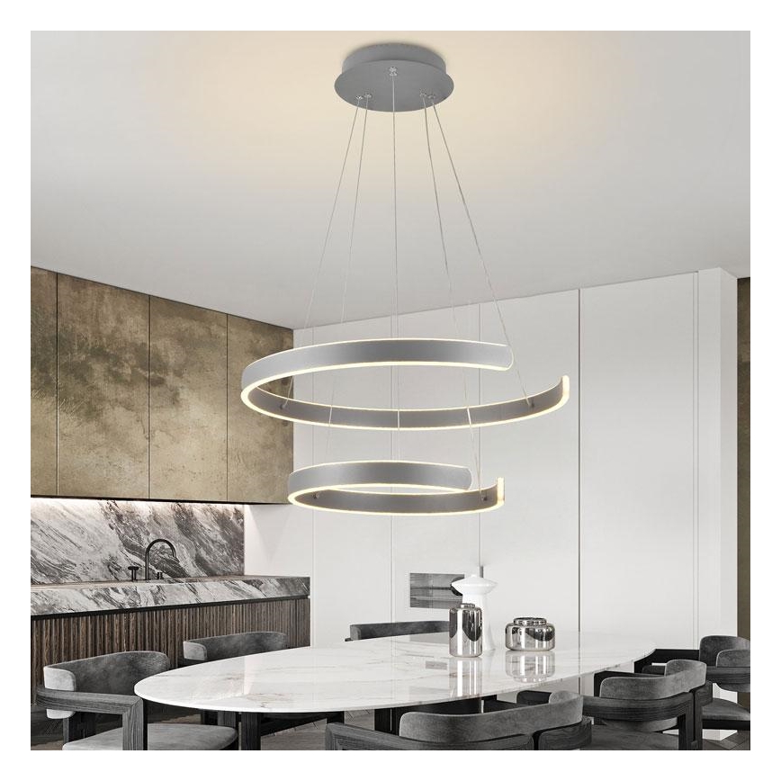 LED Prigušivi luster na sajli LED/120W/230V 3000-6500K pr. 60 cm + Daljinski upravljač