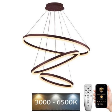 LED Prigušivi luster na sajli LED/125W/230V 3000-6500K + Daljinski upravljač
