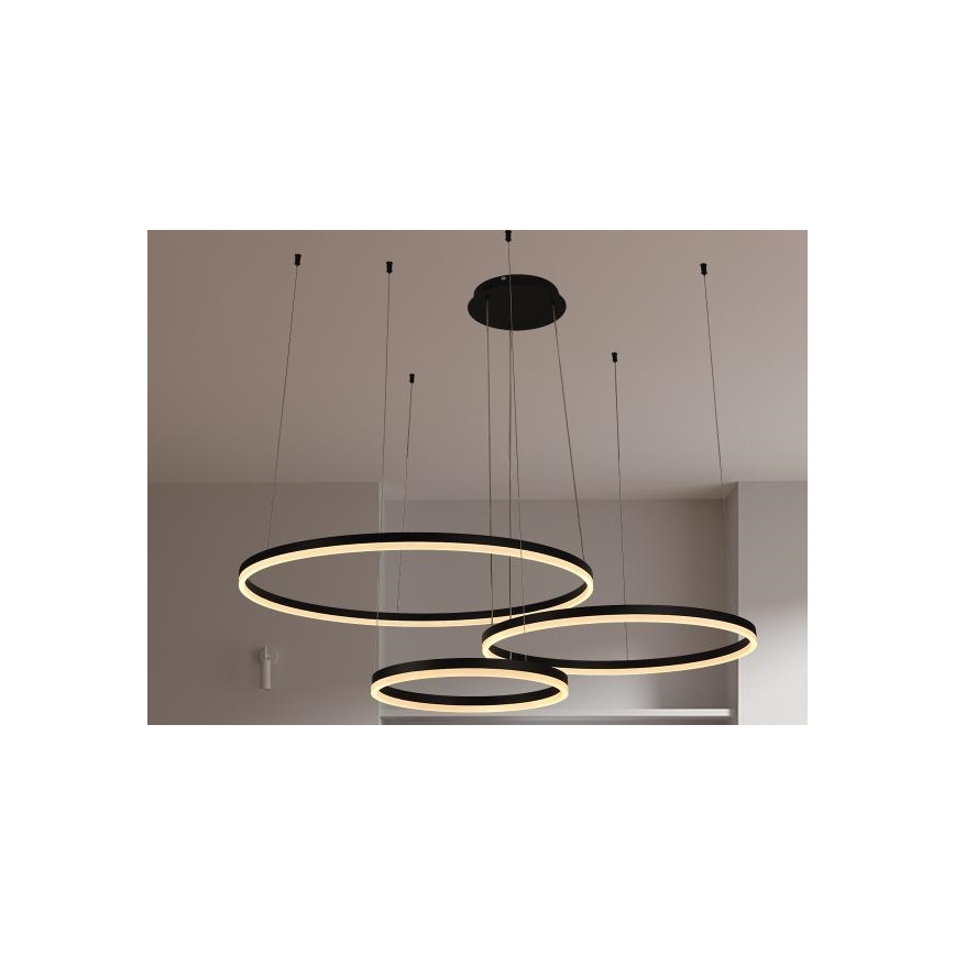 LED Prigušivi luster na sajli LED/125W/230V 3000-6500K pr. 80 cm + Daljinski upravljač