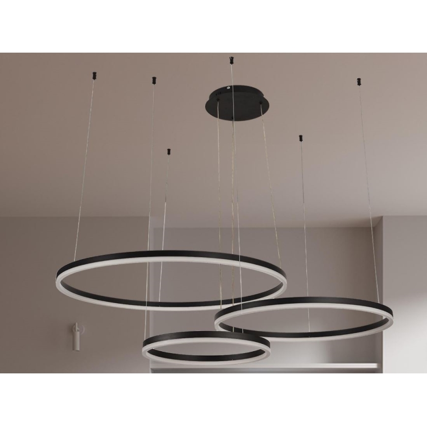 LED Prigušivi luster na sajli LED/125W/230V 3000-6500K pr. 80 cm + Daljinski upravljač