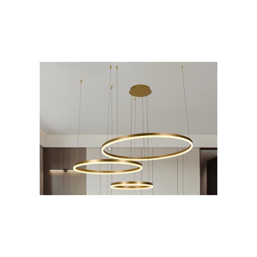 LED Prigušivi luster na sajli LED/125W/230V 3000-6500K pr. 80 cm + Daljinski upravljač