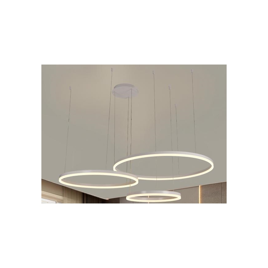 LED Prigušivi luster na sajli LED/125W/230V 3000-6500K pr. 80 cm + Daljinski upravljač
